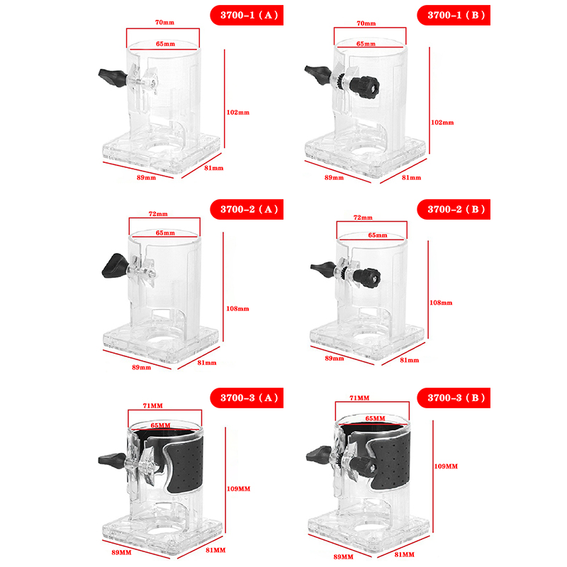 6 Model Wooden Router Base Trimming Milling Machine Base Electric Trimmer Machine Base For Makita Battery RT0701C/Worx WU601