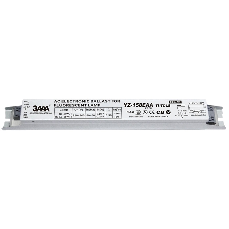 3 aaa yz -158 eaa yz -258 eaa  t8/ tc -l 220v 2*58w 2*55w t8 elektroninen liitäntälaite  t8 loistelampulle mainosvalolaatikkotasasuuntaaja