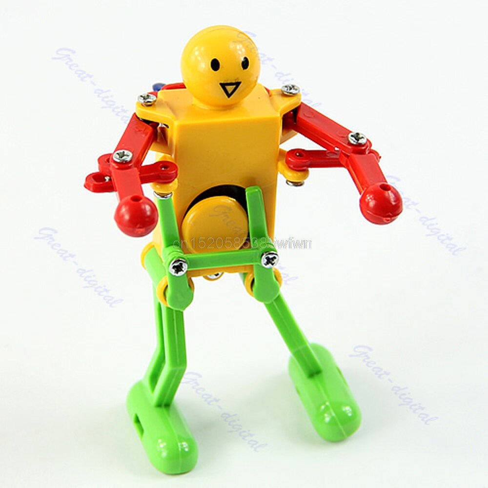 Clockwork Spring Wind Up Dancing Robot Toy Children Kids #HC6U#