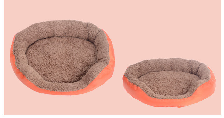 4 kleuren Pet Hond Bed Winter Warm Hond Huis Voor Kleine Grote Honden Zachte Huisdier Nest Kennel Kat Sofa Mat dieren Pad Dierbenodigdheden S/M/L: Orange / S