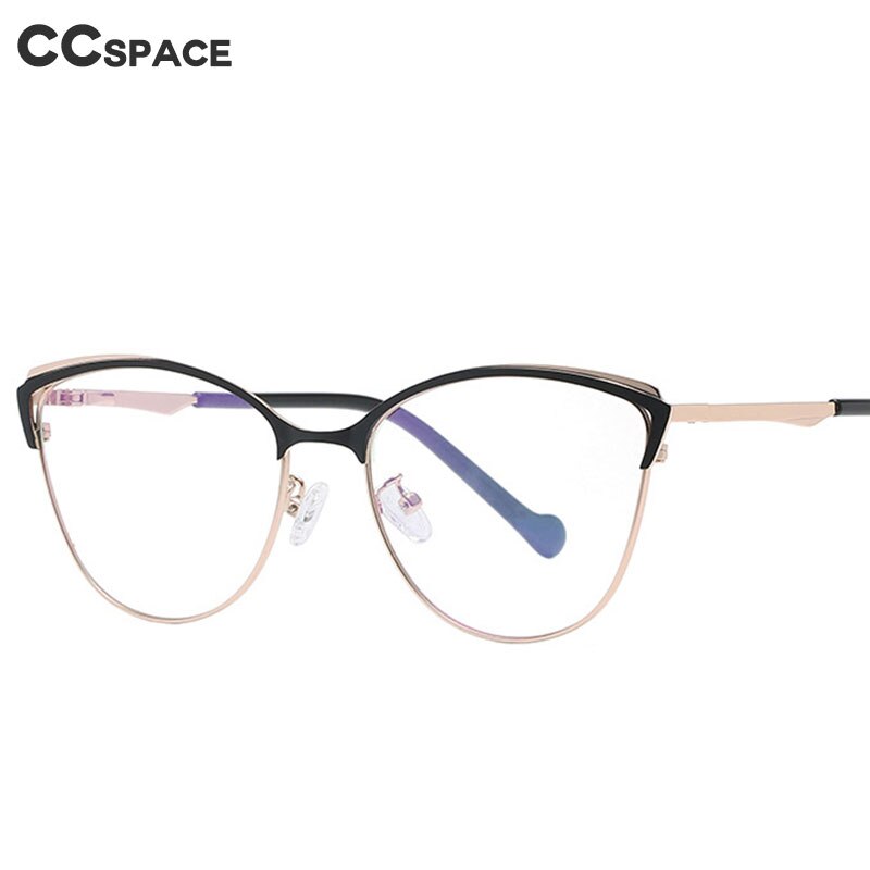 49204 Stainless Steel Eyebrow Glasses Frames Women Optical Computer Glasses