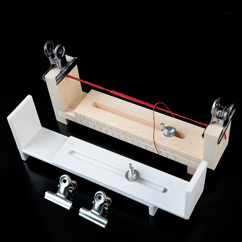 Bracelet à bricoler soi-même corde rouge cadre de tressage en bois massif outils fixes faits à la main artefacts de corde tressée plaque fixe