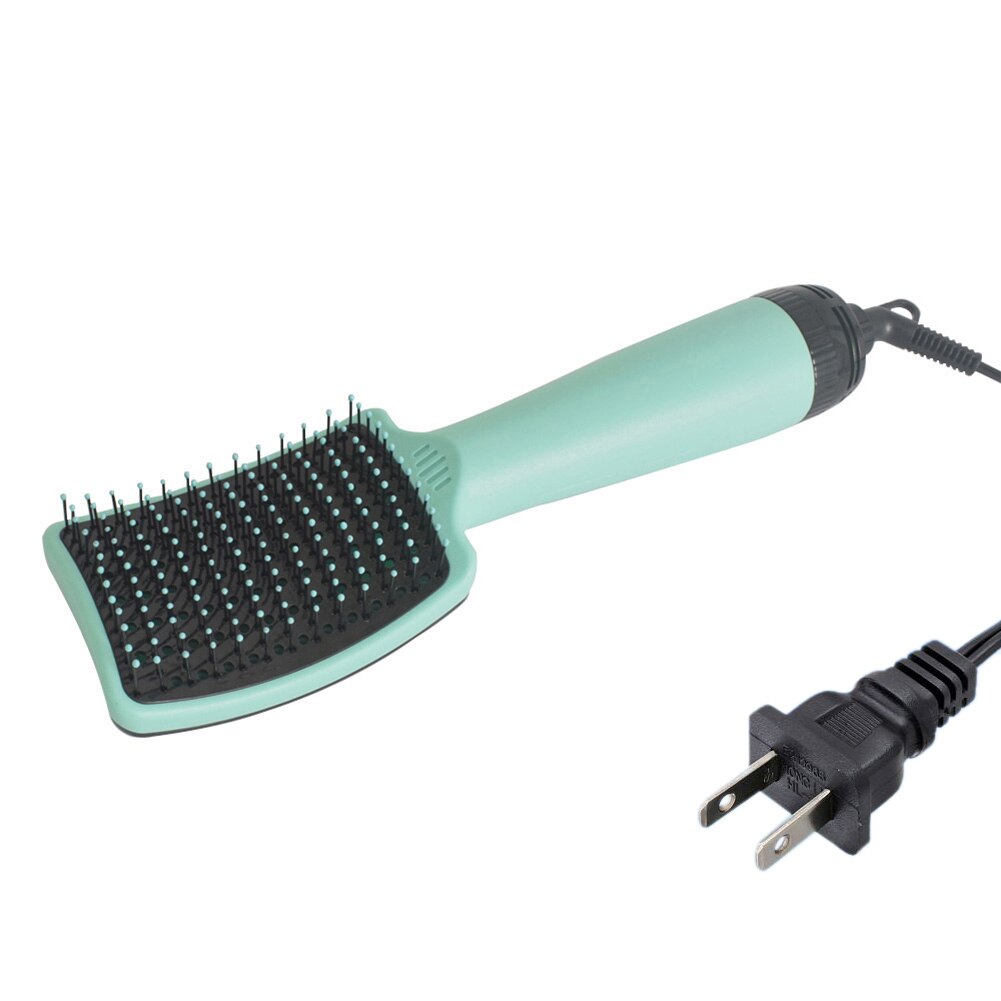 3 gir justerbar negativ ion luft rettetang multifunksjon hårføner krølling kam børste hårstylingverktøy