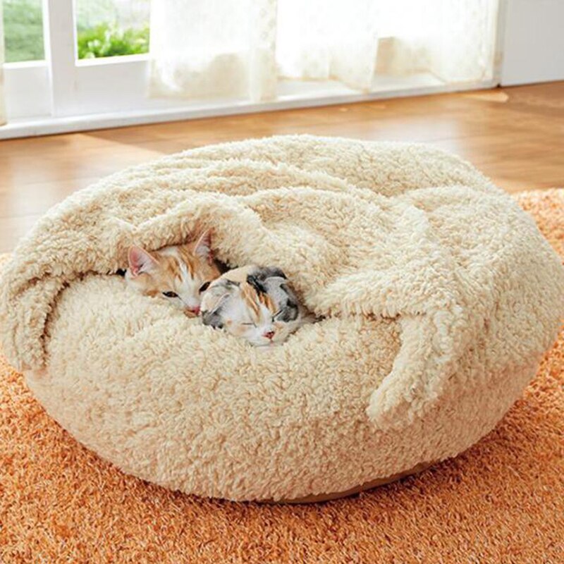 Long Wool Oval Plus Quilt Warm Cat Dog Nest More Than Pets Bed Colors Winter Pet Products