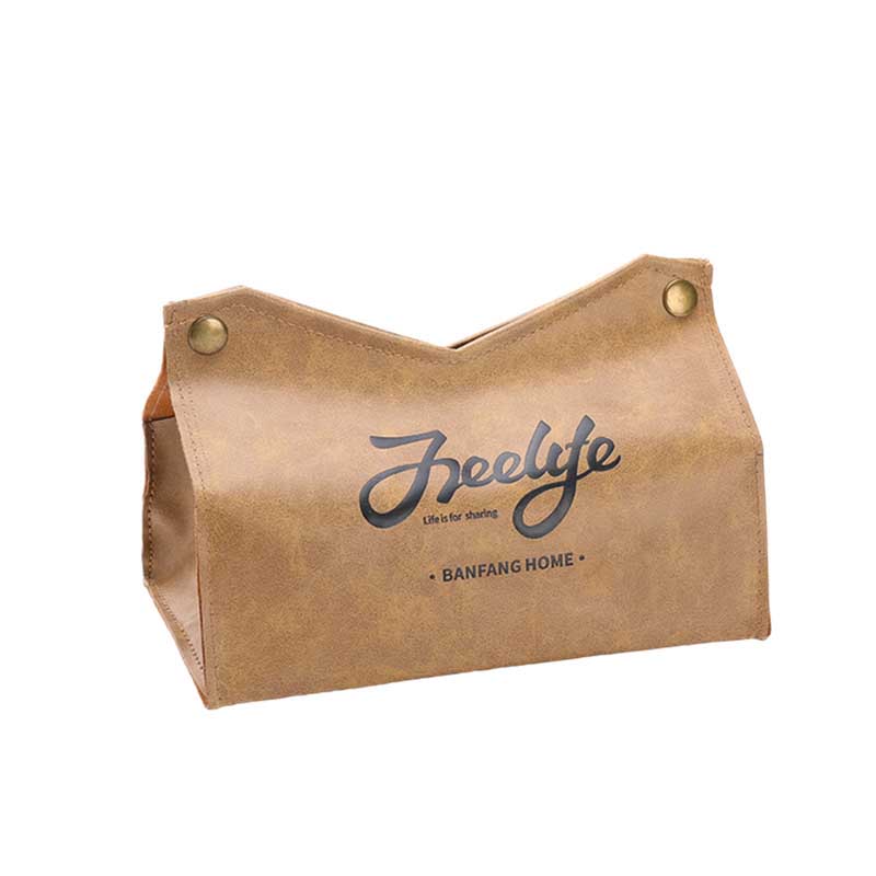 Organisateur de papier de support de stockage de serviette en cuir d'unité centrale de boîte de tissu pour le conteneur de voiture de pièce de bureau à la maison