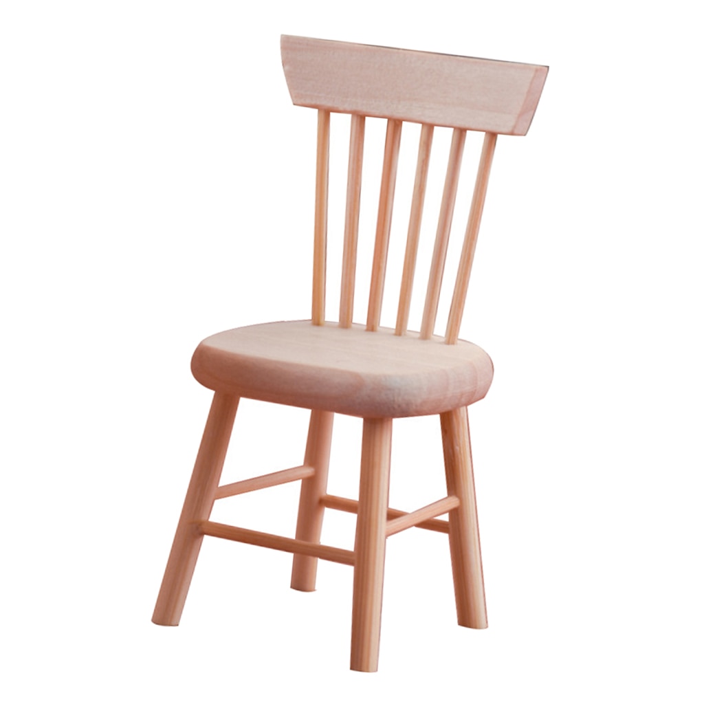 Mini-eetkamerstoel modelmeubilair voor poppenhuis (schaal 1/12)