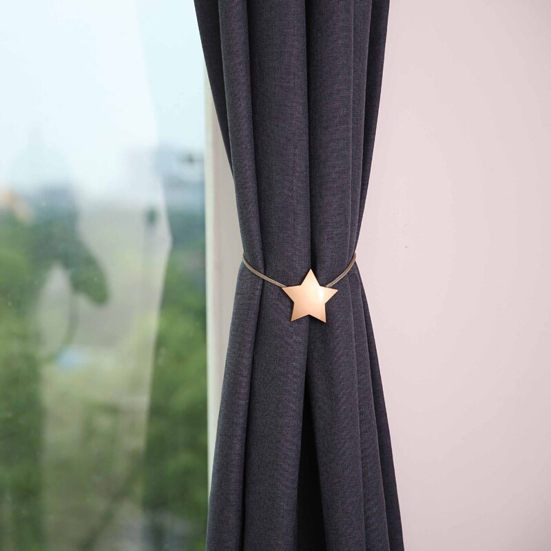 Lykke stjerne magnetisk glipper tilbake holder gardin spenne stjerne gardin broach hjem rom gardin anheng dekorasjon gardin krok