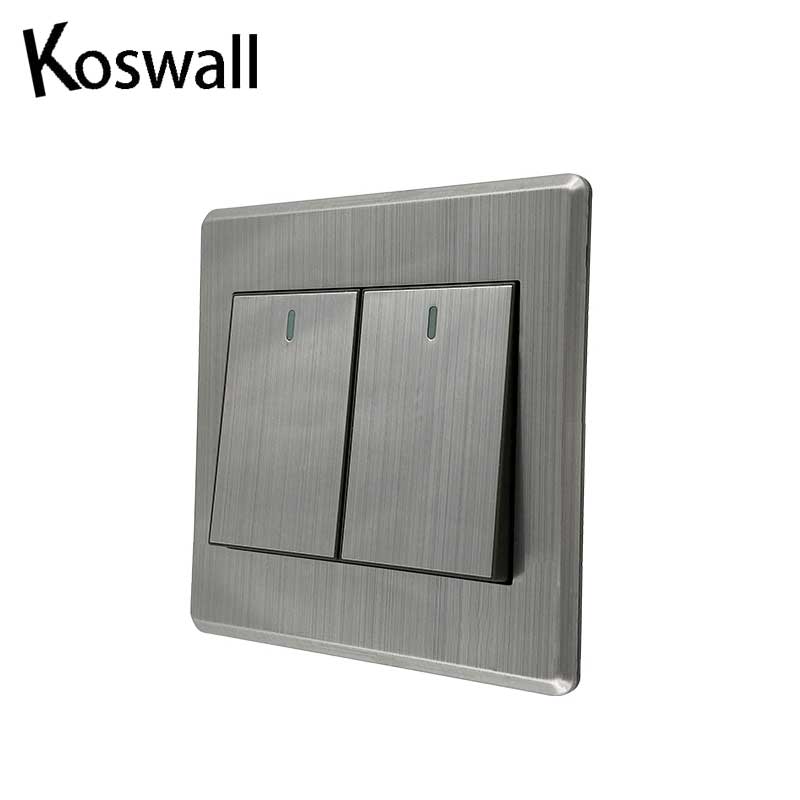 Luxury Wall Switch Panel Light Switch gang switch 2 Way Push Button Rocker Switch 16A 110~250V 220V