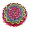 43*43cm indiska mandala golvkuddar runda bohemiska kuddar kuddar fodral textil kudde 3: A