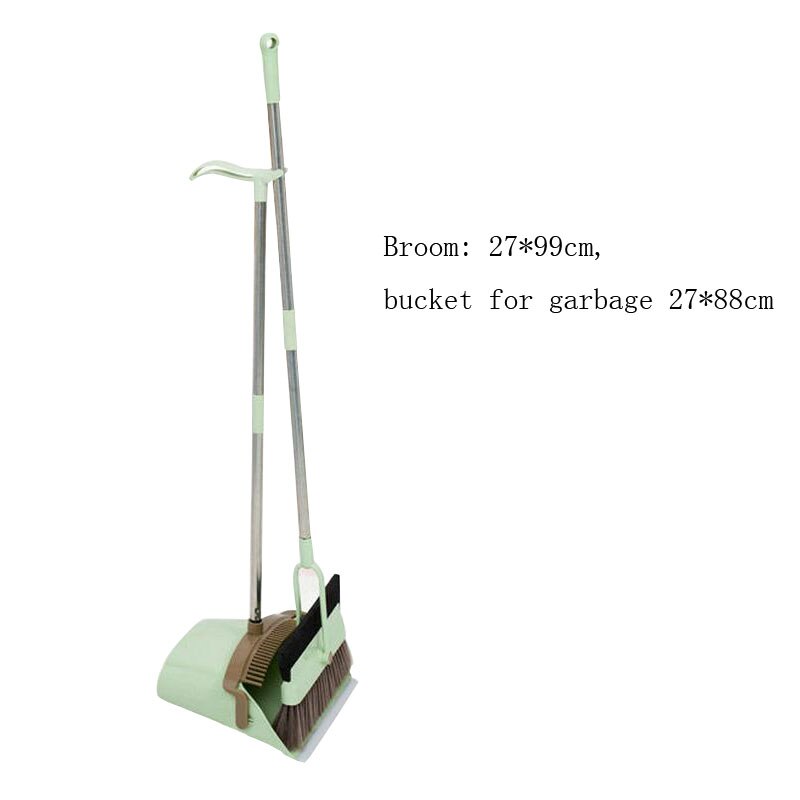 Opvouwbare bezem en wisser set, zachte, draaibare bezem, stofvrije borstel, multifunctionele stoffer en blik, huishoudelijk veeggereedschap 2- -in- -1