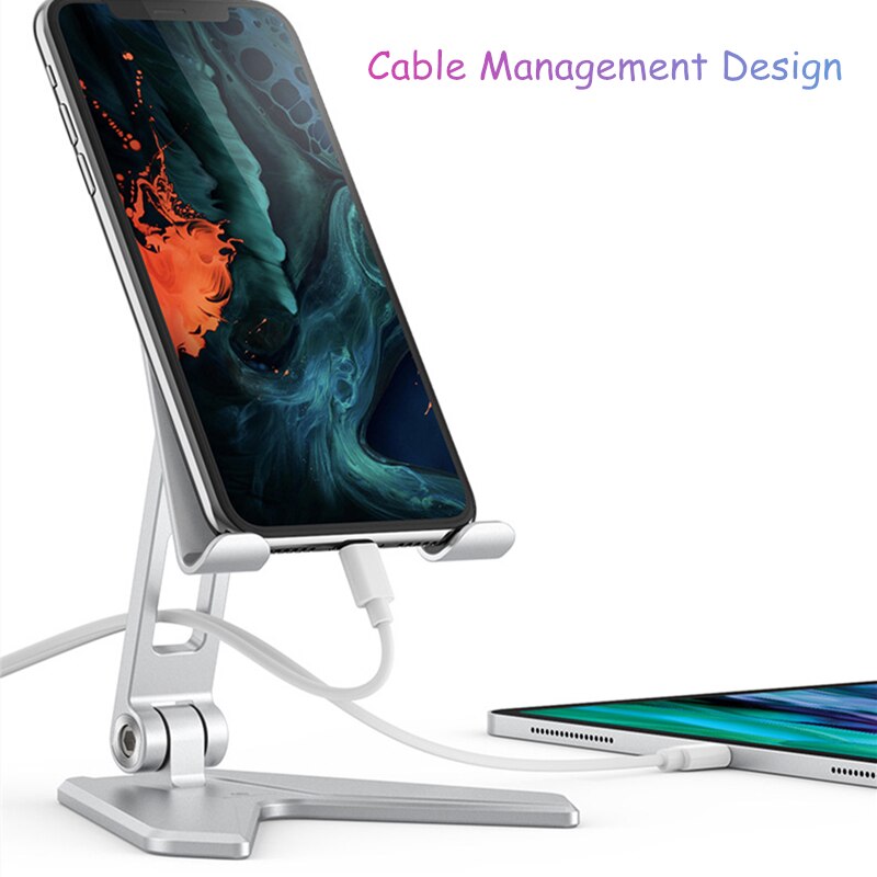 Tablet Stand Tablet Accessories, Dual Axis Adjustable Lazy Phone&amp;Tablet Bracket, Foldable Portable Phone Stand for iPad iPhone
