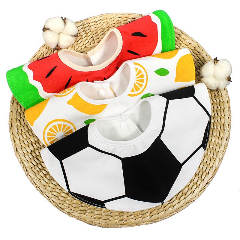 Baby Bandana Slabbetjes 360 Graden Rotatie Fruit Patroon Katoen Baby Peuter Waterdicht Speeksel Voeden Handdoek Accessoires CL5037