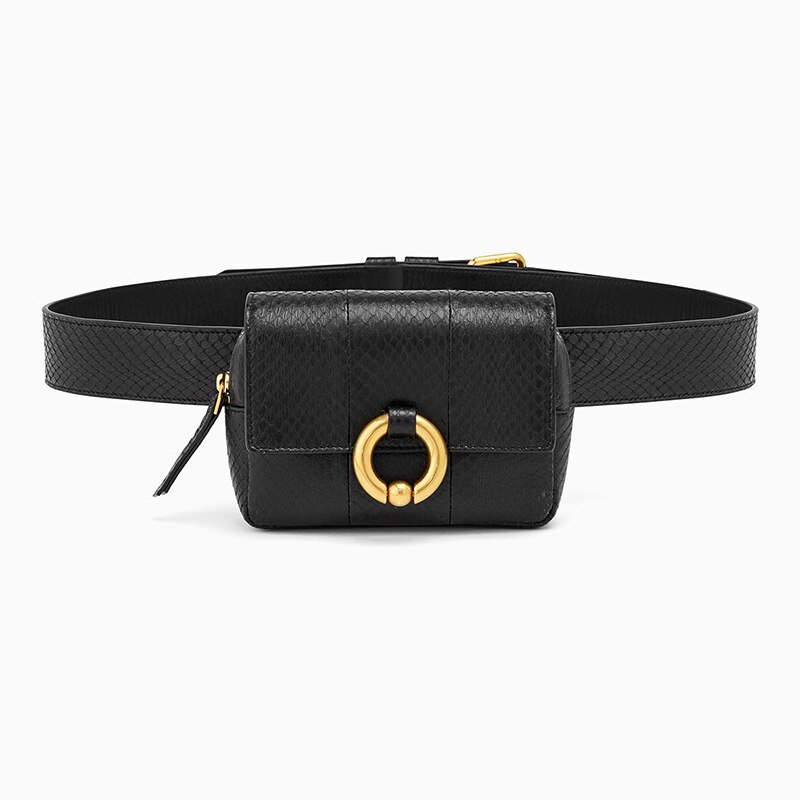 Belt Bags Waist Bags Fanny Pack For Women High-end Leather Serpentine Lady Phone Bag Handy Bum Bag