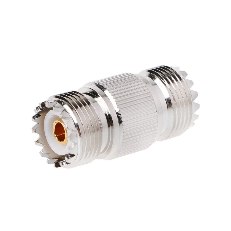 Conector recto de radiofrecuencia UHF PL-259 SO-239 hembra a UHF hembra, adaptador de níquel W0YE