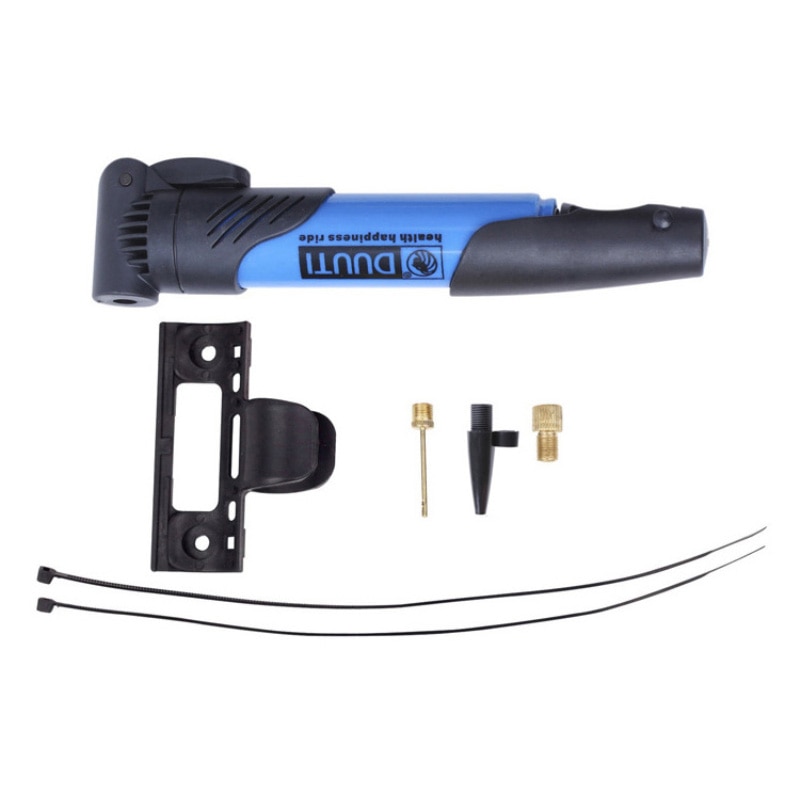 Newest Hand Mini Bicycle Pump Tire Air Inflator Multifunction Ball Needle Hose MTB Accessories Portable Bike Pump: blue