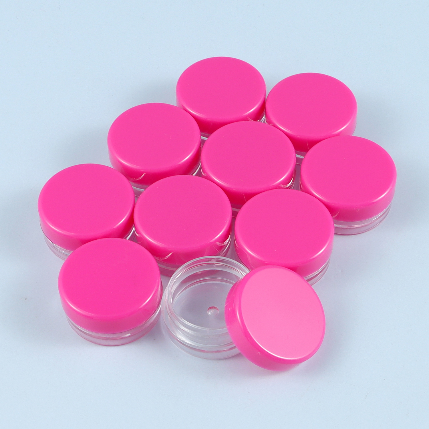 10 teile/los 3*1,5 cm Mini Kunststoff Kasten Runde Transluzente Verpackung Lagerung Kasten Staubdicht Langlebig Starke Schmuck fallen Container: Weiß