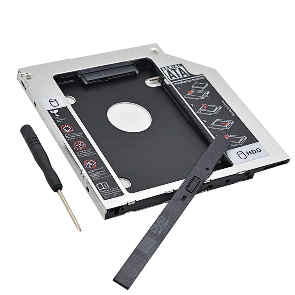 Universele Aluminium 9.5mm SATA III 2nd SSD HDD Harde Schijf Caddy Adapter Lade Behuizing Voor Laptop CD-ROM DVD-ROM