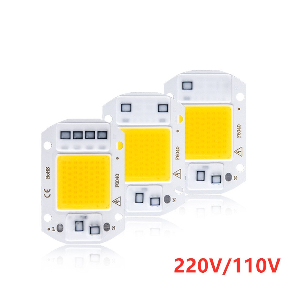 220v 20w 30w 50w cob led chip diode matrix led lampe ingen flikkering ingen behov driver smart ic diy spotlight schijnwerper