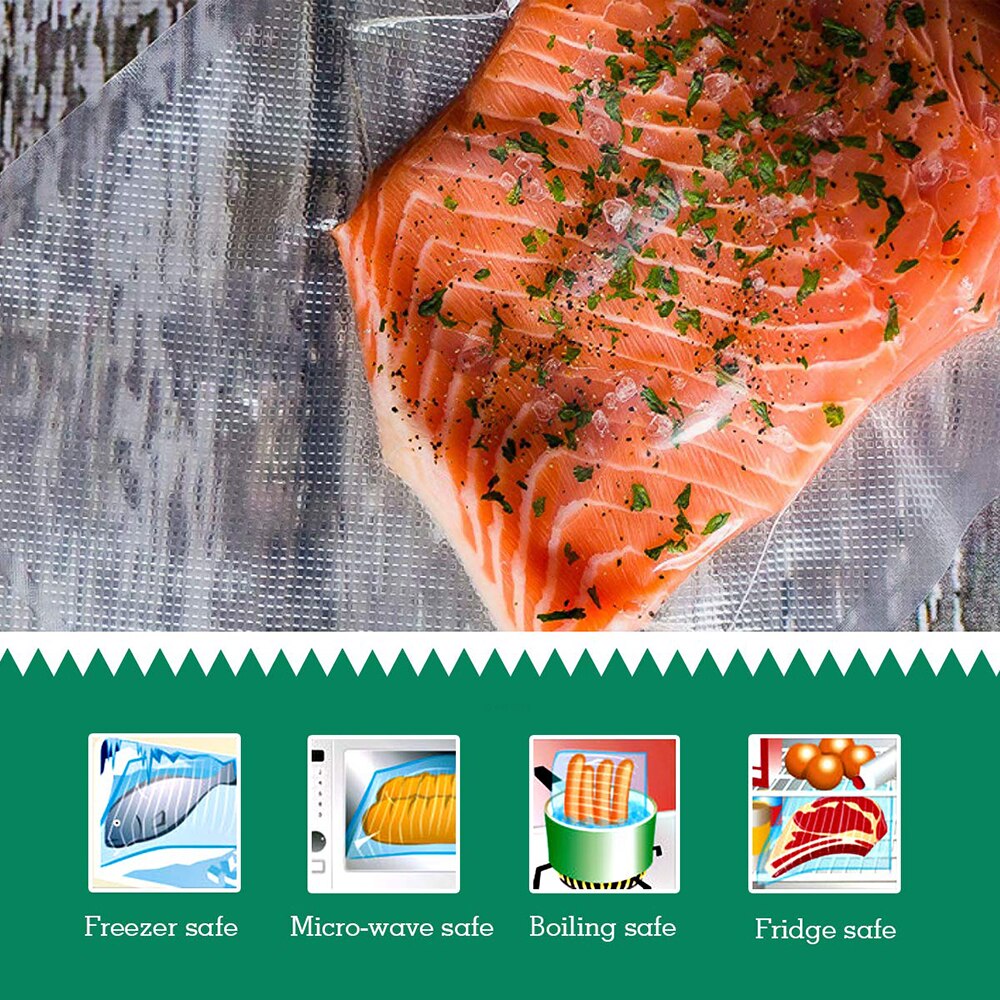 Vacuum bags for food Vacuum Sealer Storage Bags 12/15/20/25/28cm*500cm For Vacuum packing Sealer 5 Rolls/Lot