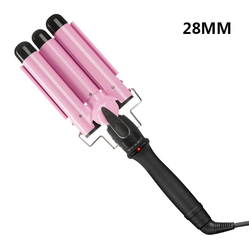 110-220v Hair Curling Iron Ceramic Triple Barrel Hair Curler Deep Pearl Waving Curly Styling Tool Splint Wave Wand