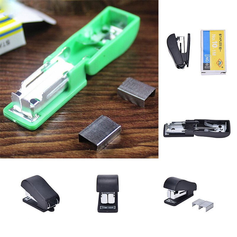 Portable Kawaii Mini Small Stapler Useful Mini Stapler Staples Set Office Binding Stationery