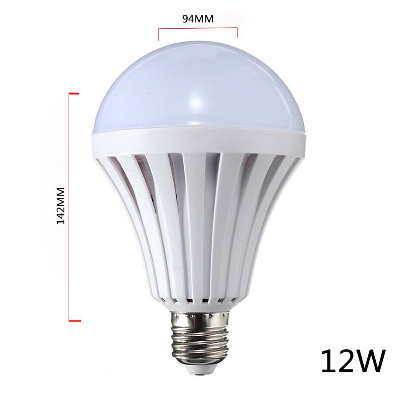 Smart LED emergency light 5W 7W 9W 12W emergency lamp intelligent charging emergency light bulb Rechargeable battery led lamp: 12W