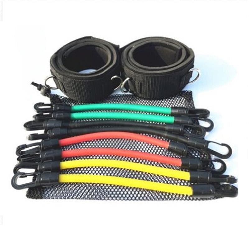 dispositivo de entrenamiento de Taekwondo, resistencia ajustable antideslizante, cuatro unidades, traje rojo verde negro, cuerda de tracción