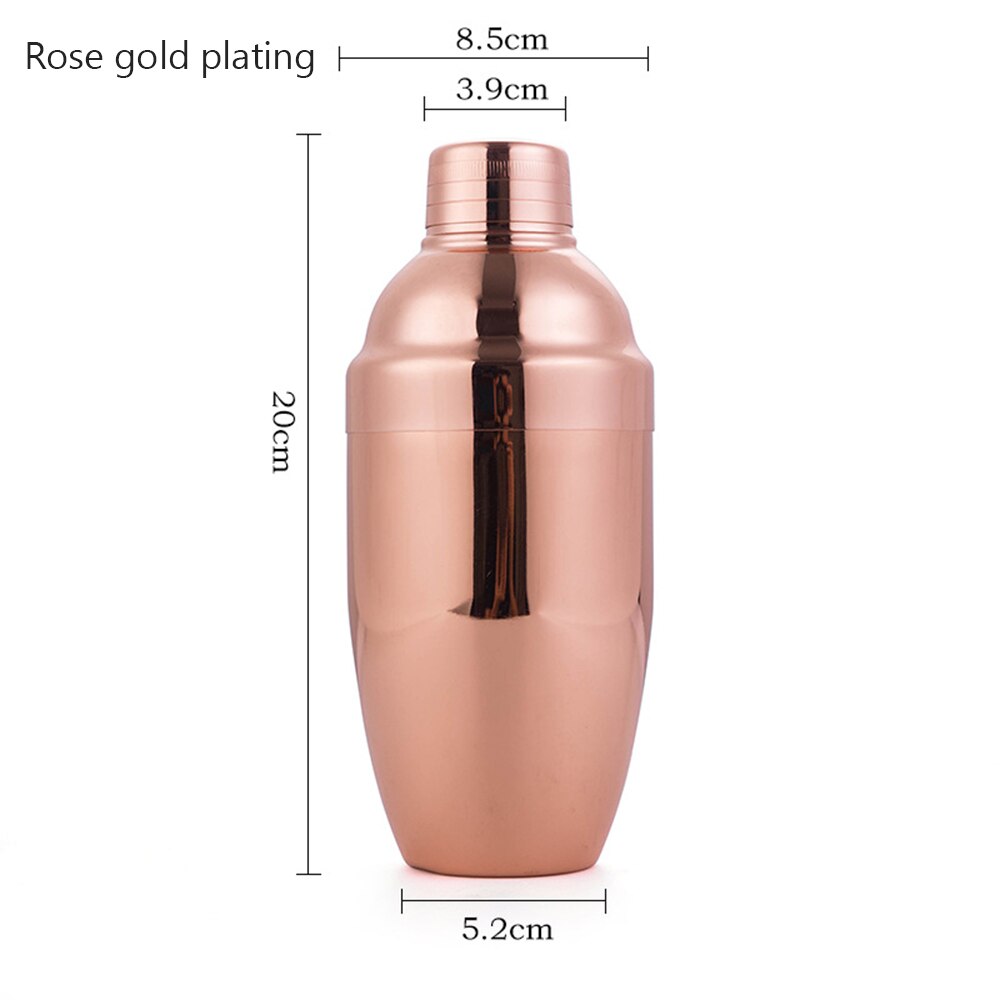 Stainless Steel Shaker Bar Household Shaker Shaker Cup Shaker Shaker Bar Supplies Tools Cocktail Shaker 500ml Support: Rose Gold