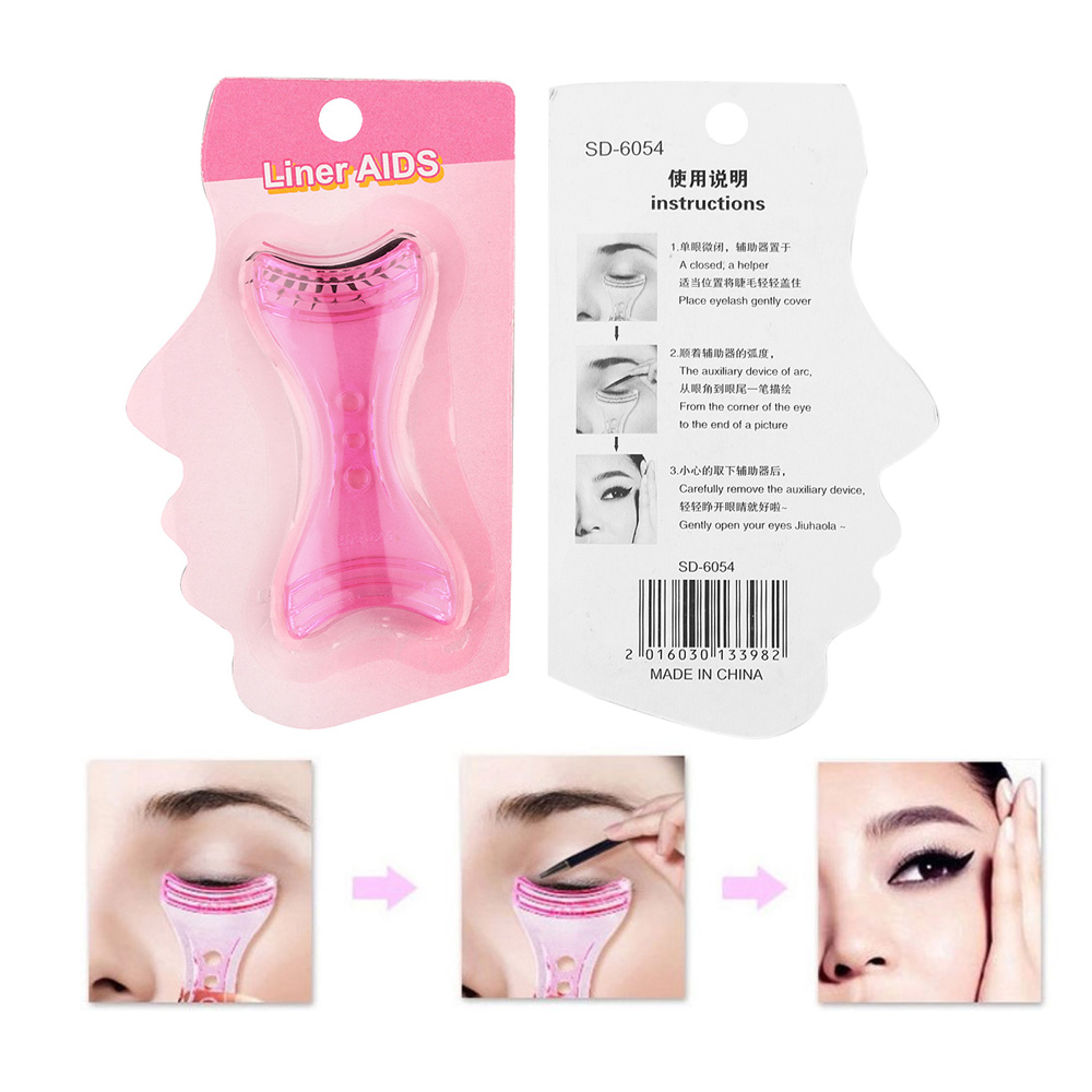 1 Pc Roze Eyeliner Model Make-Up Eye Helper Apparaat Tool Trekken Eye Liners Guide Card Mold