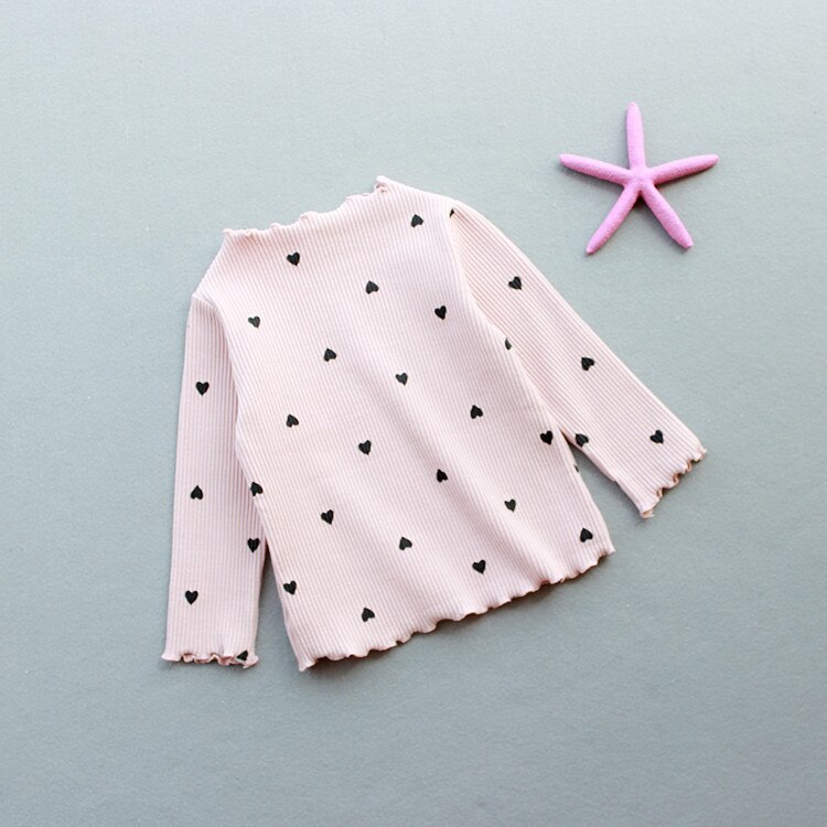 T-shirt à manches longues pour enfants, printemps-automne, en coton, pour filles, vêtements pour bébés, bas pour tout-petits, 1-6t: Rose / 3t