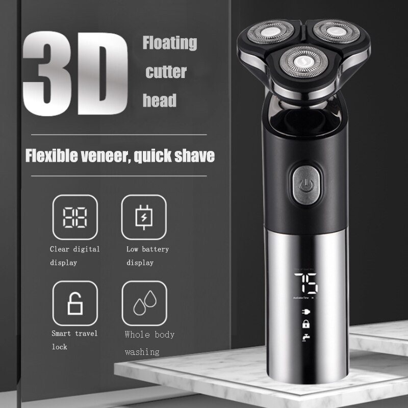 3 in1 Multifunktions Nass Trocken Verwenden Elektrische Rasierer Bart Trimmer USB Aufladbare Rasierer für Männer Rasieren Maschine Gesichts Pflege einstellen