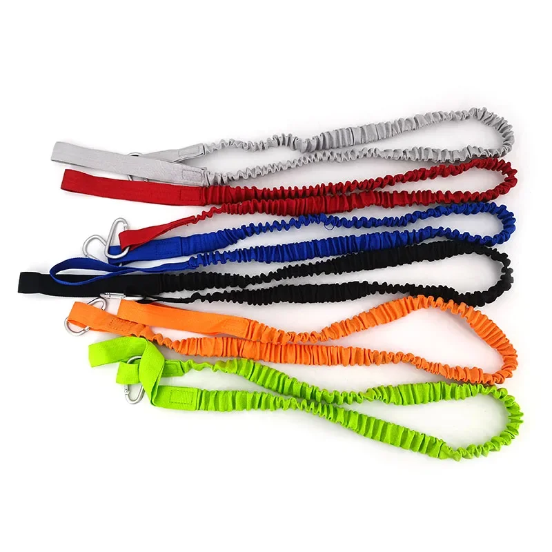 1PC Elastische Kajak Paddel Leine Angelrute Leine Dehnbare Coiled Lanyard Leine Sicherheit Seil Karabiner Rudern Boote Zubehör