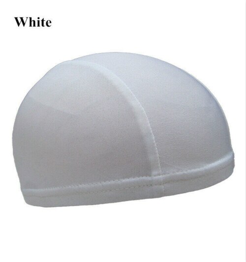 Snabb mens torkning hatt cykling skalle cap cykel motorcykel under hjälm ridning cap utomhus sport cykling cykel skalle hatt utrustning: Vit