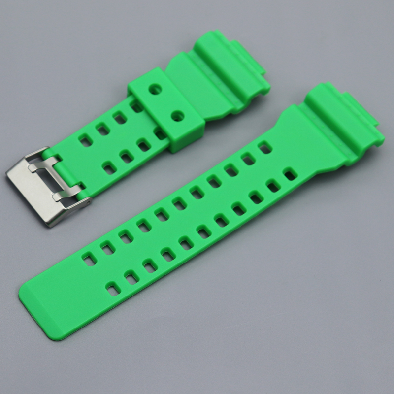 16mm Siliconen Horlogeband voor Casio G-Shock GA-110 GA-100 GA-120 Effen kleur Rubber Waterdichte Mannen Horloge Band Strap voor ga700 400