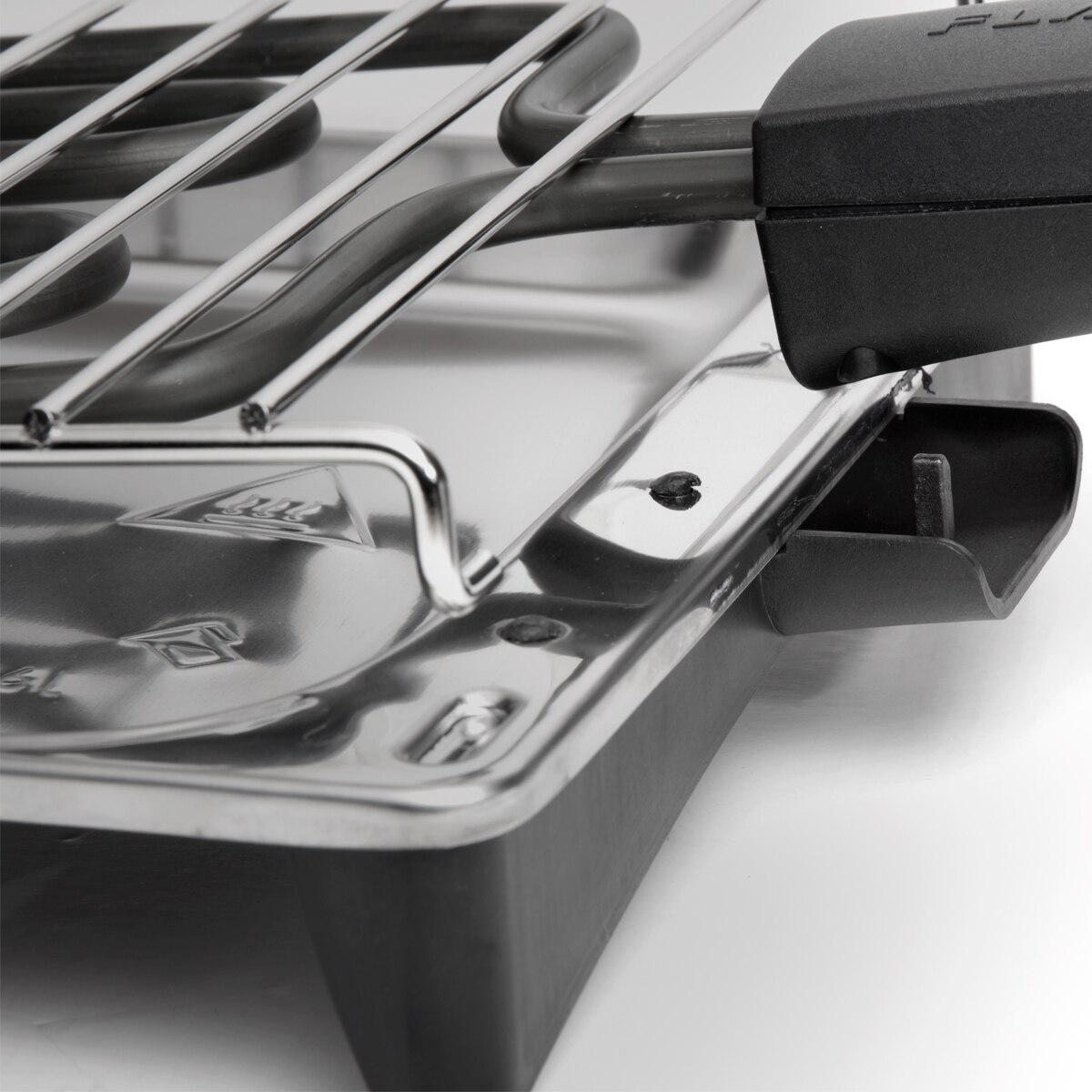 Flama Barbacoa 4220FL, 2000W, Inox, Microswitch de Seguridad, Superficie de cóccion 290 x 220 mm, Bandeja en Acero Inoxidable