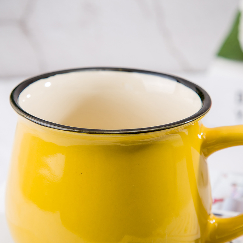 Hemmakontor retro te kaffe miljövänlig mugg keramik dricksmuggar keramik gravyr röda koppar