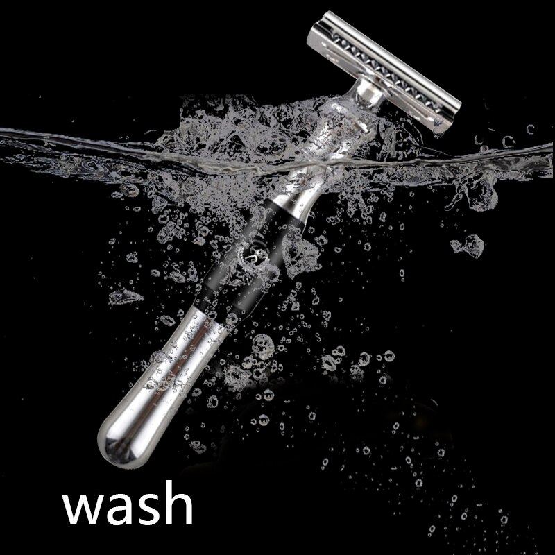 Titan razor double edge safety razor kit shaving soap replacement blade straight razor set for men