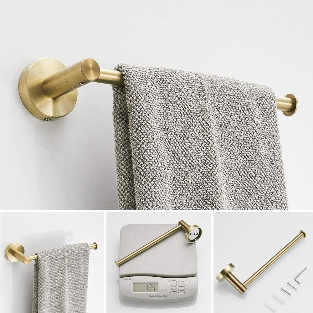 Moderne Gebürstetem Gold Badezimmer Zubehör Set Inklusive 4 Stück Wand Montiert Bad Hardware Set Runde Grundlegende