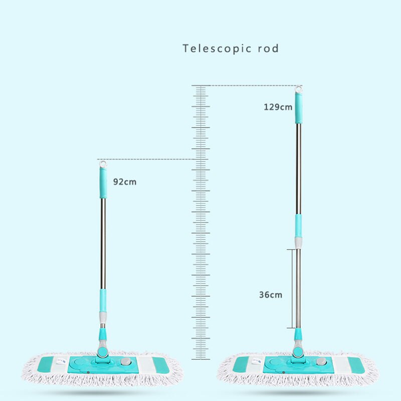 60 Cm Super Große Mikrofaser Mopp Edelstahl Stee Teleskop Griff Staub Pad drücken Prämie Mopp robust Einstellbare 360 Drehbare Mopp
