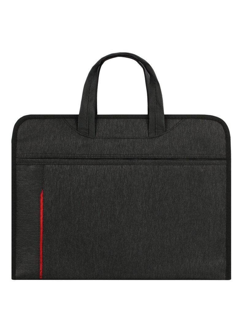 A4 Briefcase Laptop Case Document Bag Men Women Portable Business Conference Office Paper Organizer Zipper Large-capacity Folder