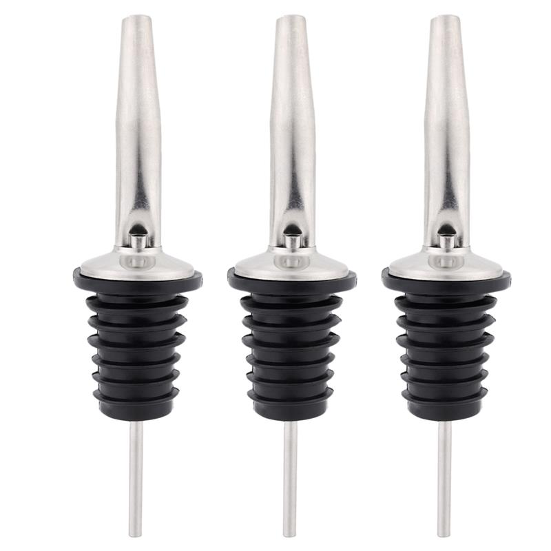 3/4/6 stk vinflaske i rustfritt stål skjenker oljekork bartender vin tilbehør bar tilbehør vin skjenker: 3 stk