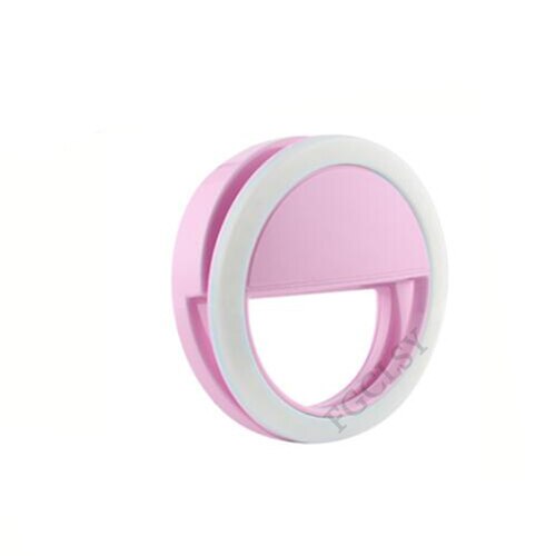 FGCLSY Selfie LED Ring Flash Light Portable Mobile Phone lens Enhancing Light Supplementary Lighting Selfie Luminous Ring Lamp: Pink