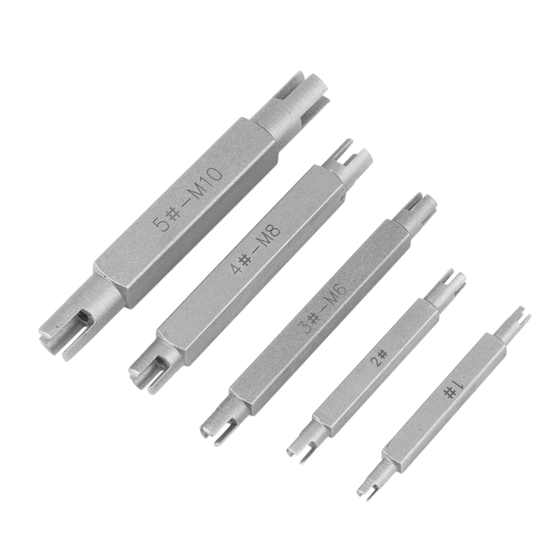 5Pcs Gebroken Hoofd Kranen Set Double Head Schroef Tap Extractor Hex Tap Extractor Voor Schroef Verwijder Gereedschap Schroef extractor