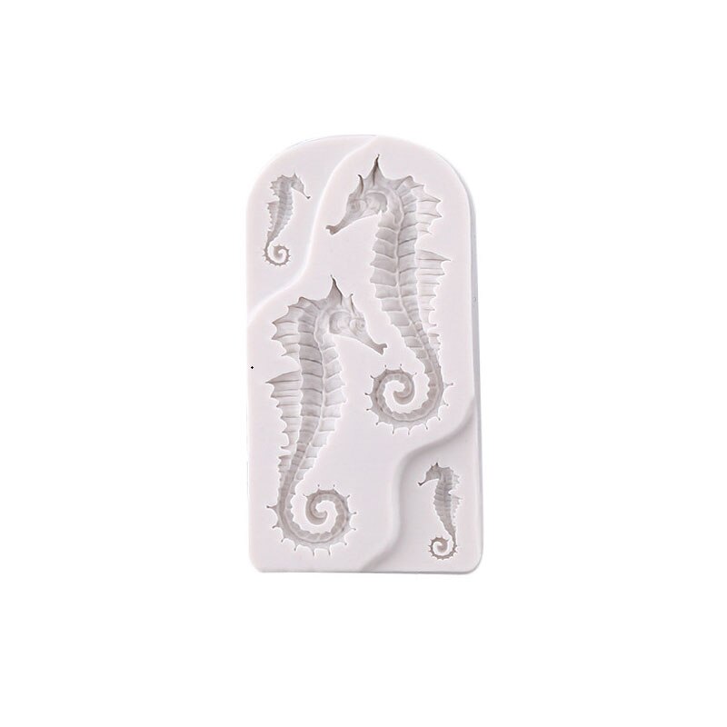 Stampo in silicone oceano creativo cavalluccio marino conchiglia forma cioccolato fondente stampo da forno accessori per la decorazione di torte: 50-1684