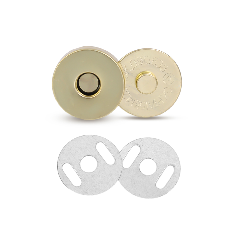 5/50set Magnetic Snap Button Invisible No-stitch Bag Fasteners Clasps Handbag Purse Crafts Parts Mini Wallet Adsorption Buckles: S / Pink
