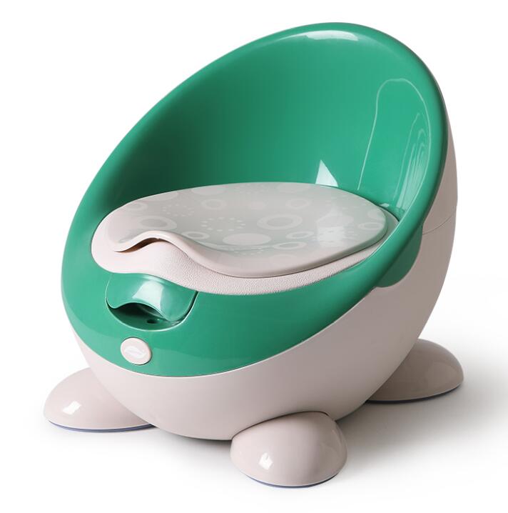 Children's toilet toilet cute baby urinal potty boy and girl child infant 1-6 years old baby large toilet for free potty brush: green