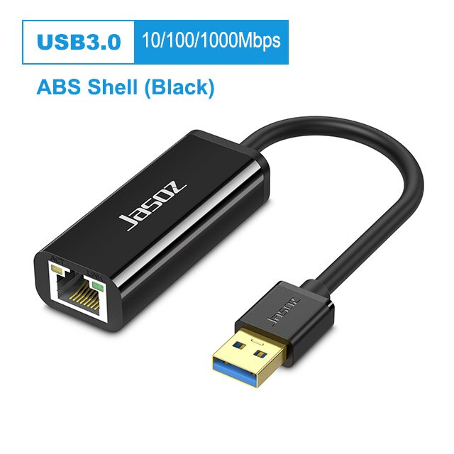 Jasoz USB3.0 Ethernet Adapter USB Network Card to USB RJ45 Lan 1000Mbps Gigabit Connector For PC Windows7/8/10 Nintend Switch: Red