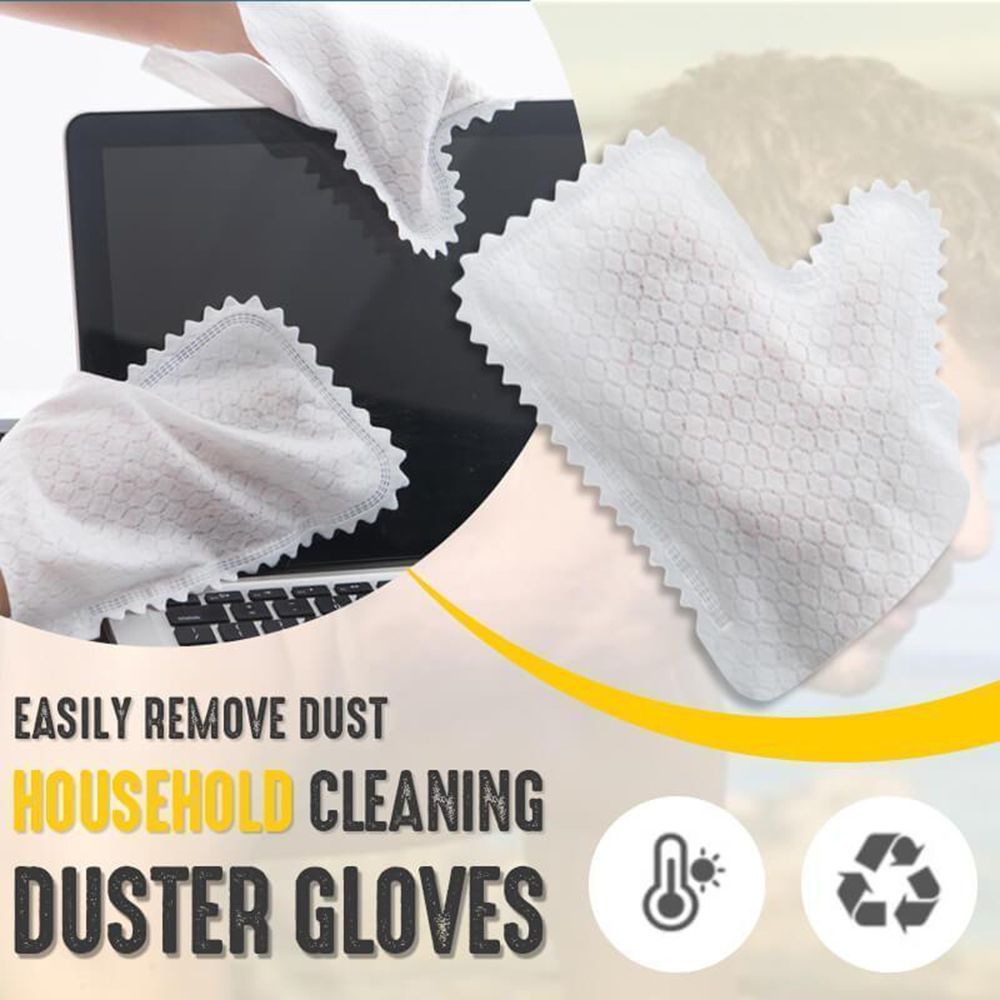 Guantes de microfibra de mitón reutilizables para limpieza del hogar, 10 Uds.