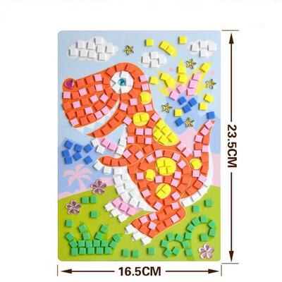 Children Toys Puzzle DIY Foam Mosaic Stickers Art Cartoon Crystal Sticker Educational Toys For Kids Christmas Toy: 9