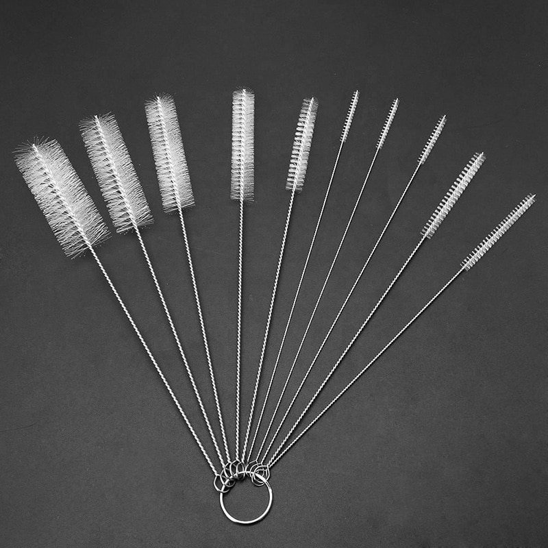 Nylon Borstel Set Roestvrijstalen Wassen Test Tube Tool Fles Cleaner